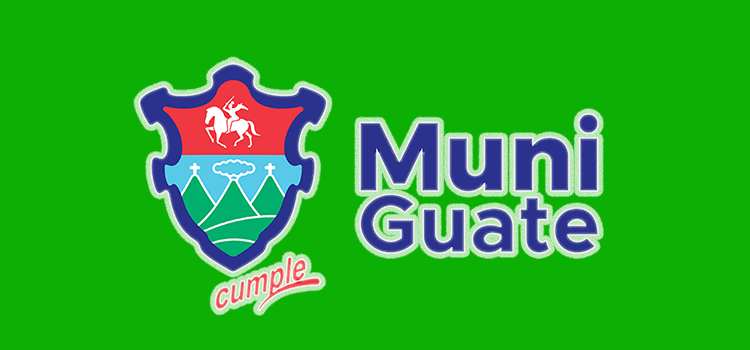 Logotipo de la municipalidad de Guatemala en un fondo verde
