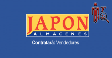 Anuncio de Almacenes Japón en donde se indica que se busca vendedor.