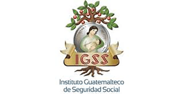 logotipo del Instituto Guatemalteco de Seguridad Social, Una madre con su bebé abajo de un arbol con las letras IGSS