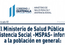 Logotipo del Ministerio de Salud Publica y Asistencia Social de Guatemala durante el gobierno de Alejandro giammattei