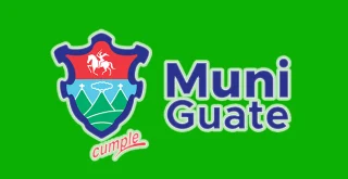 Logotipo de la municipalidad de Guatemala en un fondo verde