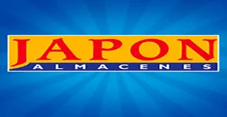 Logotipo de Almacenes Japón en un fondo azul